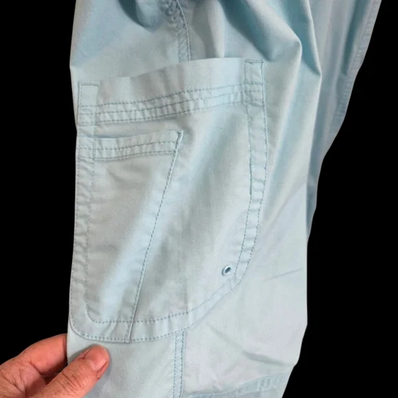 ⭐️Core Womans Blue Scub Pants  with Relaxed Fit Size L  No Size Tag - Picture 4 of 6